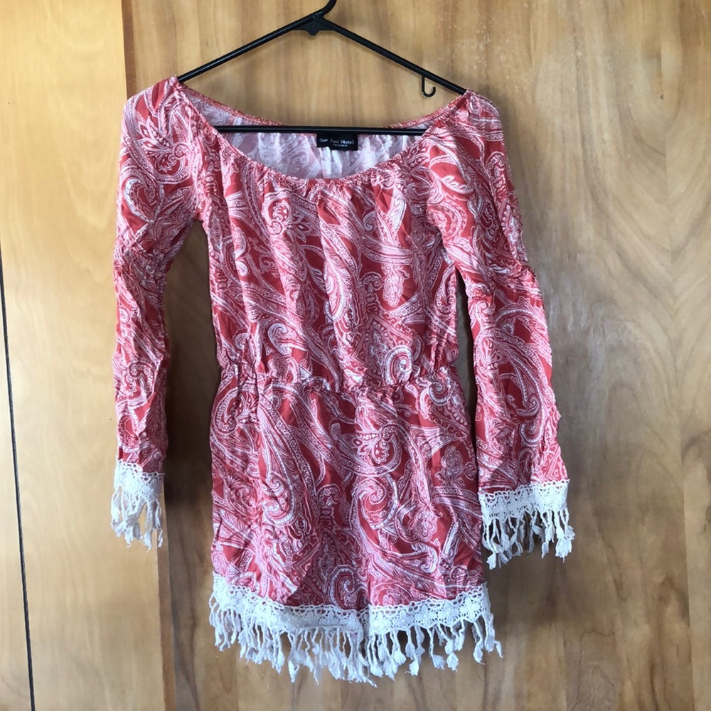 Pink See you Monday Romper